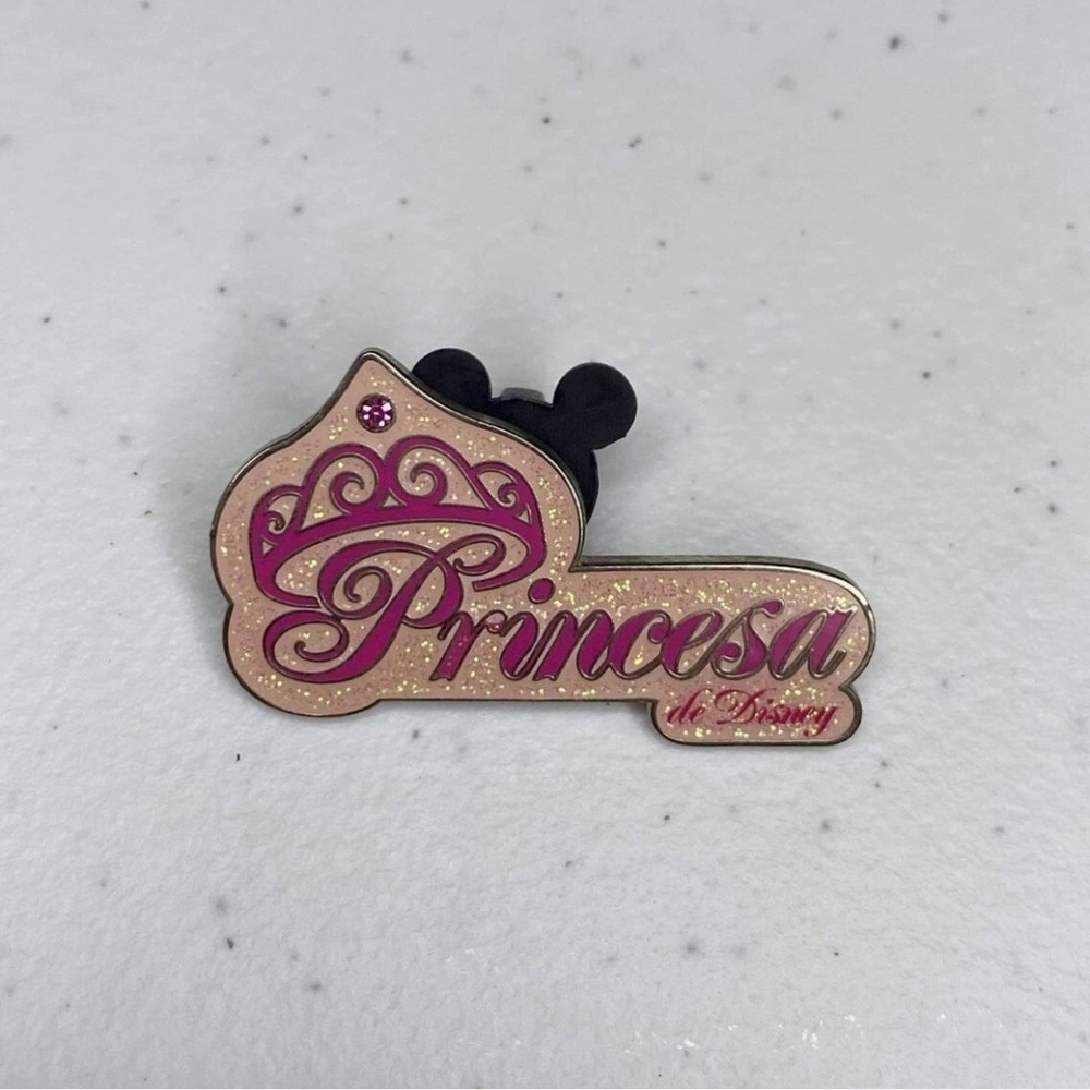 Princesa De Disney Pink Sparkle Latin Princess Disney Trading Pin B004 RARE